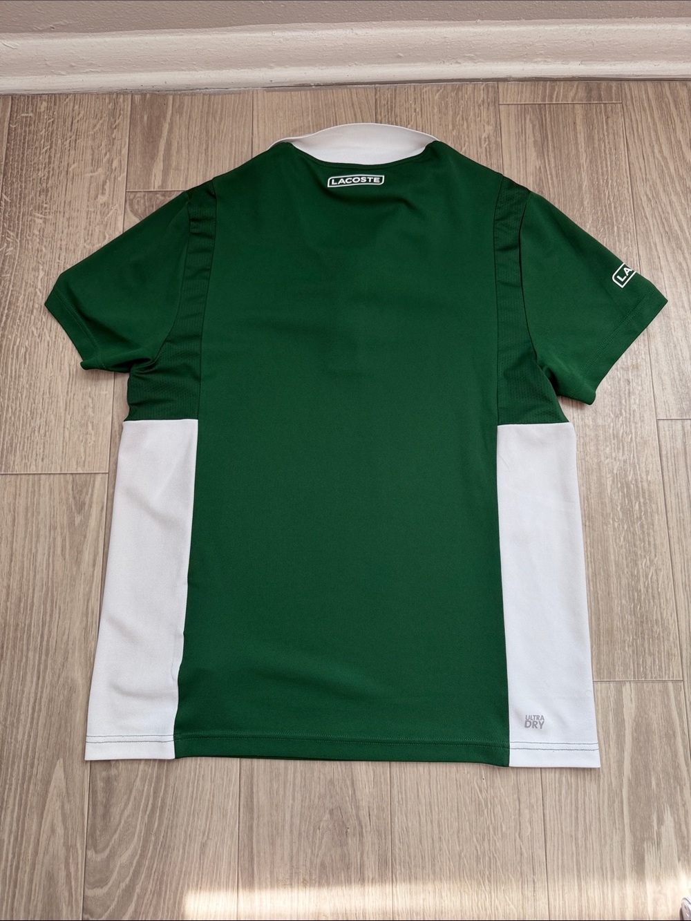 Lacoste Green and White Colorblock Polo - Picture 4 of 6
